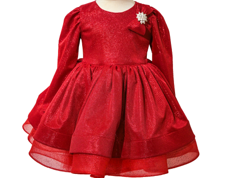 Rochite elegante 2-12 ani - Rochita Hane rosie cu sclipici