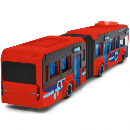 Autobuz Dickie Toys Volvo City Bus 40 cm rosu [5]