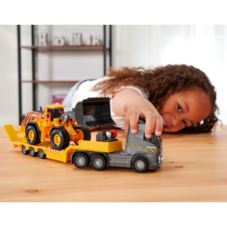 Camion Majorette Volvo cu remorca si buldozer [7]