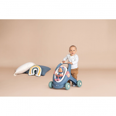 Carucior pentru papusi Smoby Baby Walker 3 in 1 cu papusa [10]