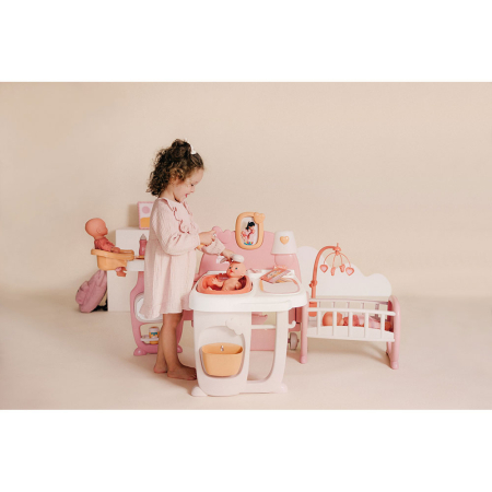 Centru de ingrijire pentru papusi Smoby Baby Nurse Large Doll`s Play Center cu 18 accesorii [4]