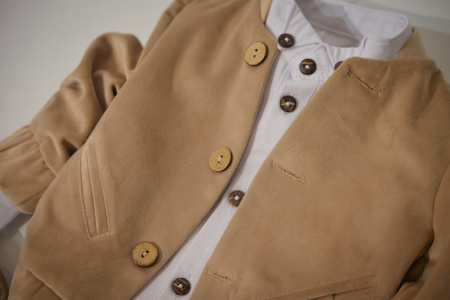 Compleu Aris din catifea cu gecuta tip aviator [2]