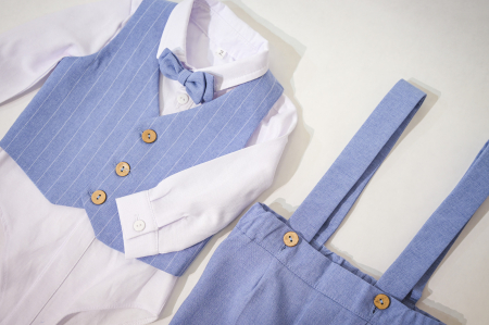 Compleu elegant Damian bleo cu dungi albe [2]