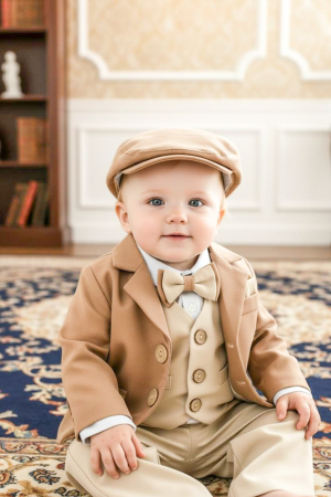 Costume botez - Costum Elegant Botez Băieți „Mateo” – 5 Piese
