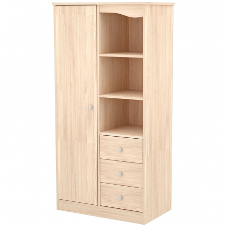 Mobilier Copii - Dulap cu o usa si 3 sertare Hubners Eva natur