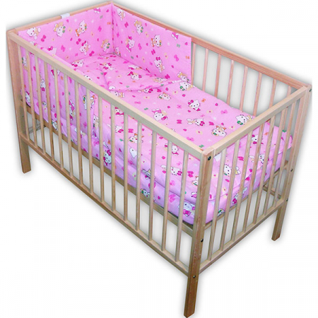 Accesorii Patuturi - Lenjerie patut Hubners Kitty 4 piese roz