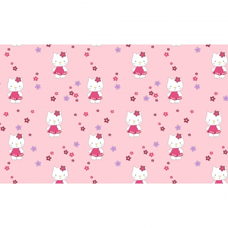 Lenjerie patut Hubners Kitty Floricele 4 piese roz [1]