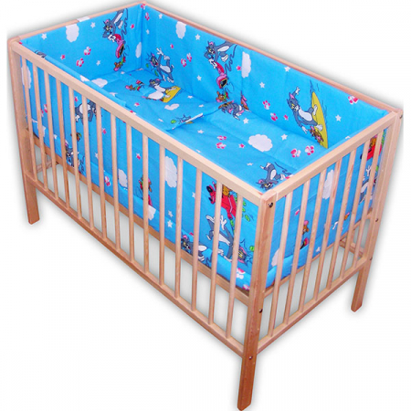 Lenjerie patut Hubners Pisica si Soricel 5 piese albastru [1]