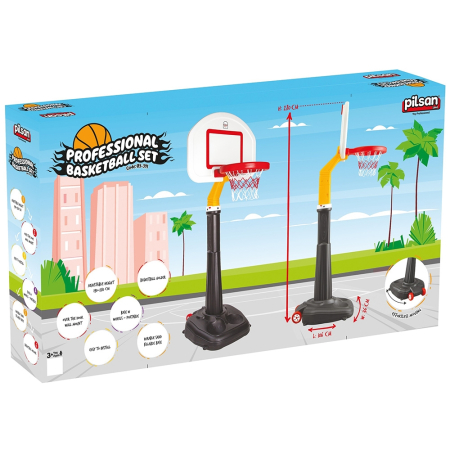 Panou cu stativ si cos baschet pentru copii Pilsan Professional Basketball Set [1]