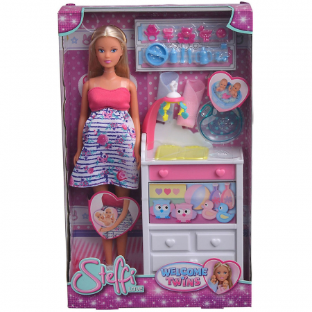 Papusa Simba Steffi Love Welcome Twins 29 cm cu accesorii [6]