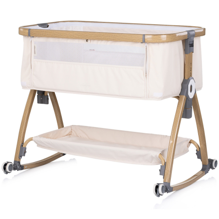 Patut co-sleeper Chipolino Charisma cu laterala culisanta cashmere wood [5]