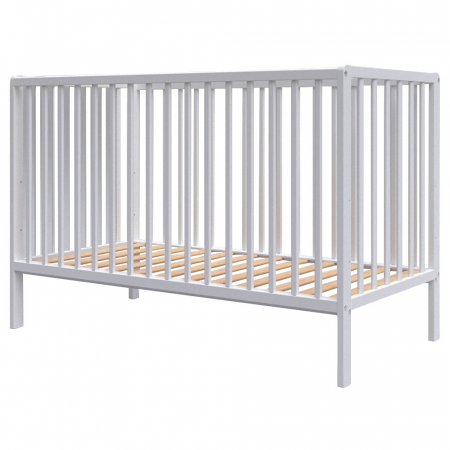 Patuturi Din Lemn - Patut copii din lemn Hubners Dominic 120x60 cm alb