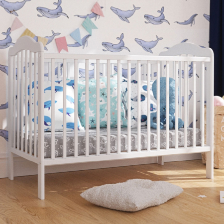 Patut copii din lemn Hubners Lizett 120x60 cm alb [2]