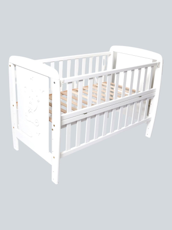 Patuturi bebe - Pătuț din lemn de fag cu sertar si leagan bebe Umka