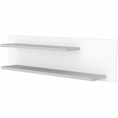 Mobilier Copii - Raft dublu de perete Hubners Patrik 100 cm alb grafit