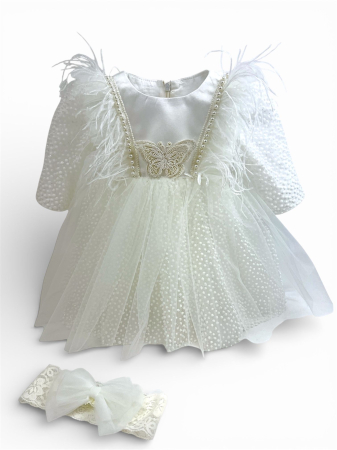 Rochii botez - Rochie Beatrice ivoire