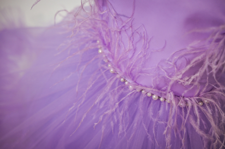 Rochie Karina mov cu pene [1]