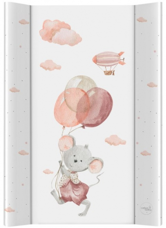 Saltele si Accesorii pentru infasat - Saltea de Infasat Ceba Baby BASIC 50x70cm, cu Intaritura, Grosime 2cm, Sistem Anti-Alunecare, Soricelul vesel 216-000-727
