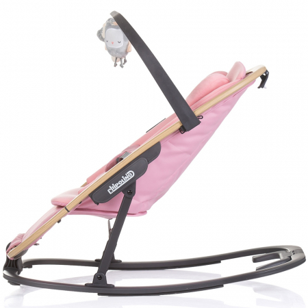 Scaunel balansoar Chipolino Senso pink marshmallow wood [1]