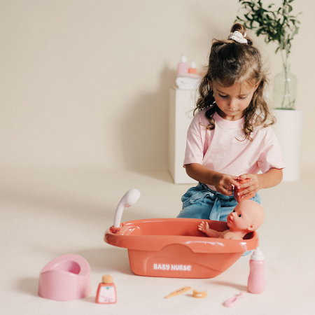 Set de baie pentru papusa Smoby Baby Nurse Bath cu 8 accesorii [4]