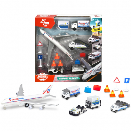 Set de joaca aeroport Dickie Toys Airport Playset cu 13 piese [14]