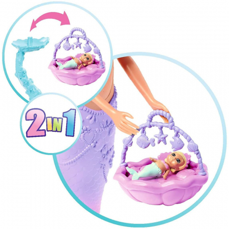 Set Simba Steffi Love Mermaid Family papusa Steffy 29 cm, papusa Kevin 29 cm si accesorii [4]