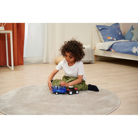 Tractor Dickie Toys Massey Ferguson Animal Trailer 26 cm cu lumini, sunete, remorca si figurina vaca [9]