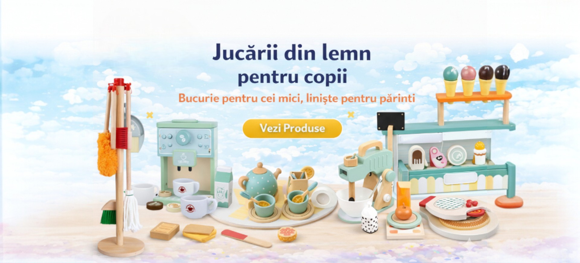 Seturi de joacă din lemn pentru copii | KidsDirect.ro