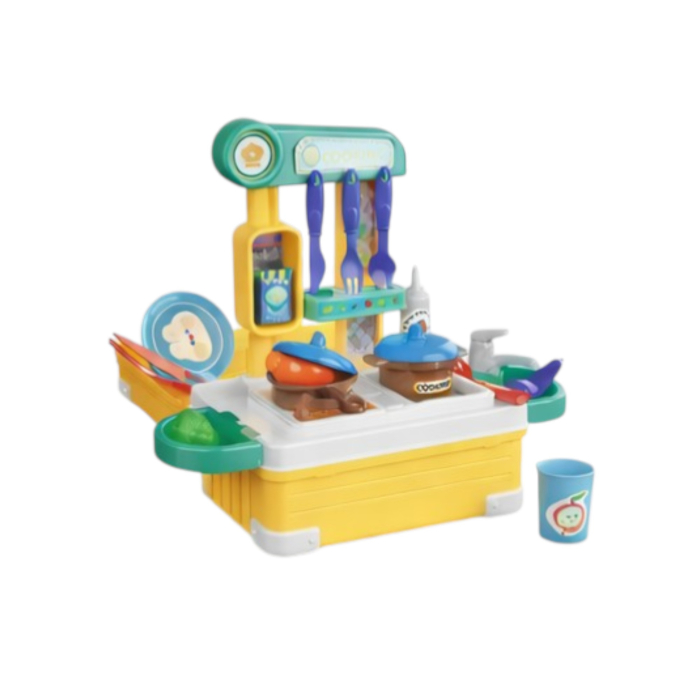 Set jucarie bucatarie, bucatarie copii cu accesorii si ustensile, joc de rol educativ, multicolor, 3+ ani [3]