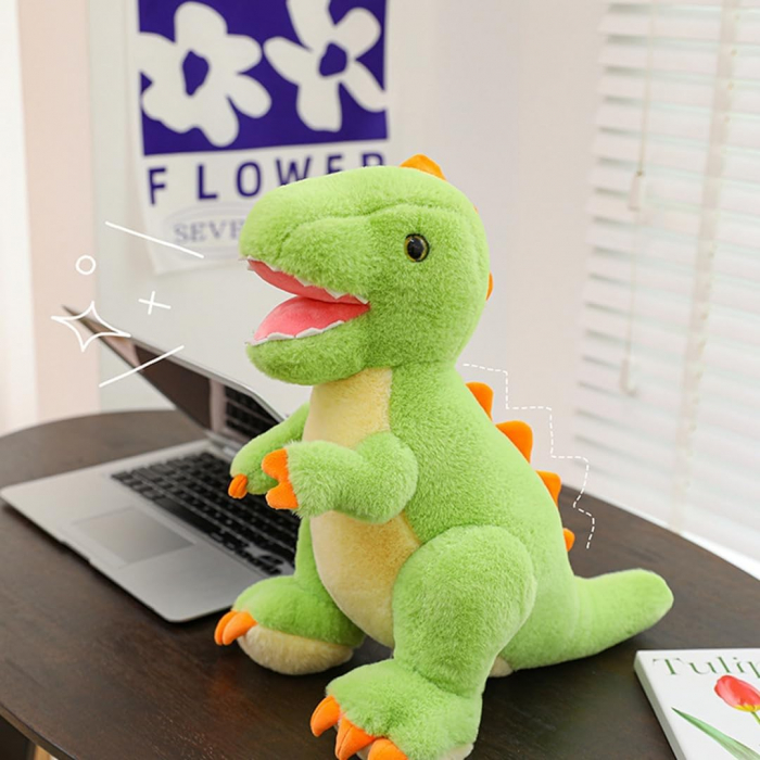 Jucarie de plus, Dinozaurul T-Rex, Verde, 35 cm [3]