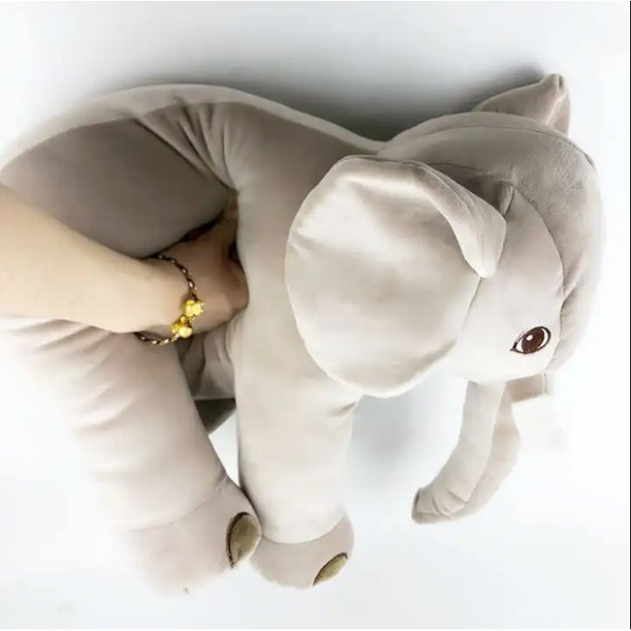 Jucarie de plus, Elefantul Cicilino, Gri, 35 cm [3]