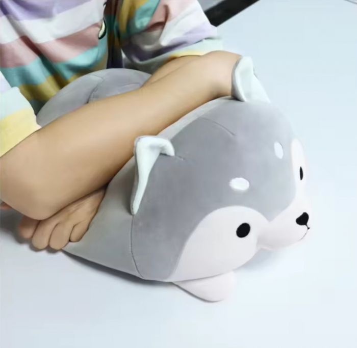 Jucarie de plus, Husky, Gri/Alb, 35 cm [2]