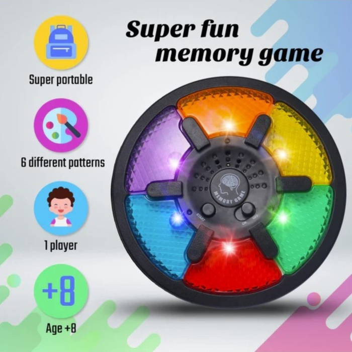 Joc de memorie electronic, consola interactiva cu lumini si sunete, 15 niveluri de dificultate, 6+ ani [4]
