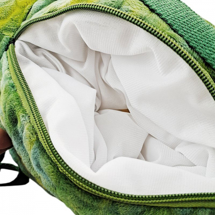 Jucarie de plus 2 in 1, Rucsac Dinozaur T-Rex, Verde [6]