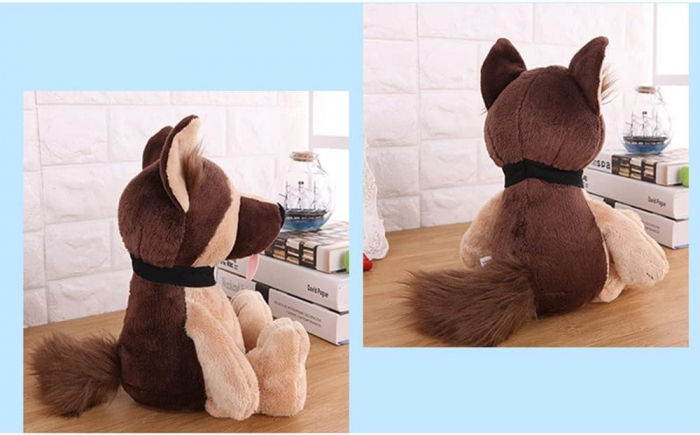 Jucarie de plus, Cainele Bruno, Maro, 30 cm [3]