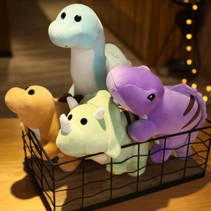 Jucarie de plus Dinozaur Albastru Bluzi 42 cm copii [6]