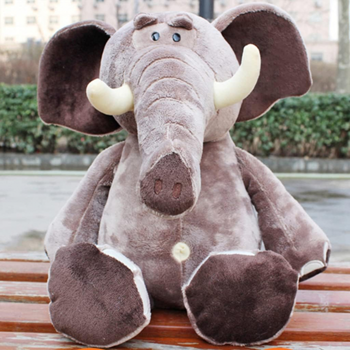 Jucarie de plus, Elefantul Bongo, Gri, 30 cm [2]