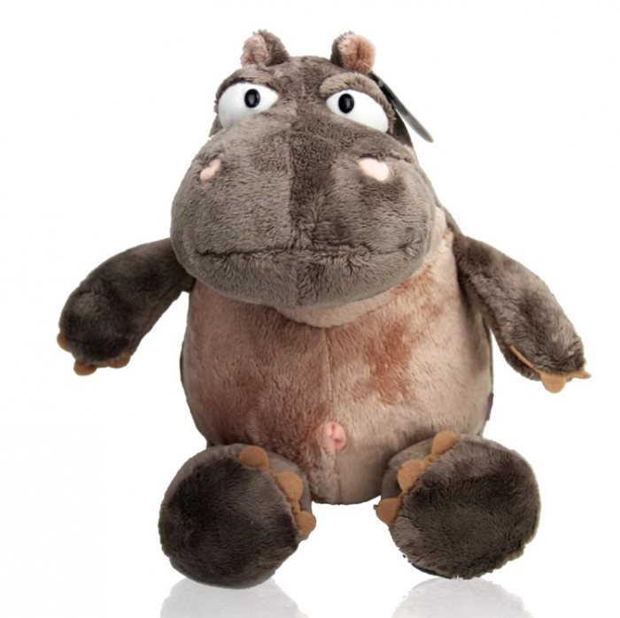 Jucarie de plus, Hipopotamul Hugo, Gri, 35 cm [2]