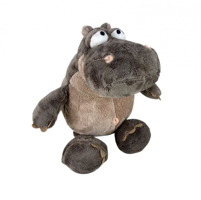 Jucarie de plus, Hipopotamul Hugo, Gri, 35 cm [6]