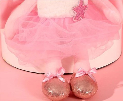 Jucarie de plus, Iepurasul Balerina, Roz, 35 cm [4]