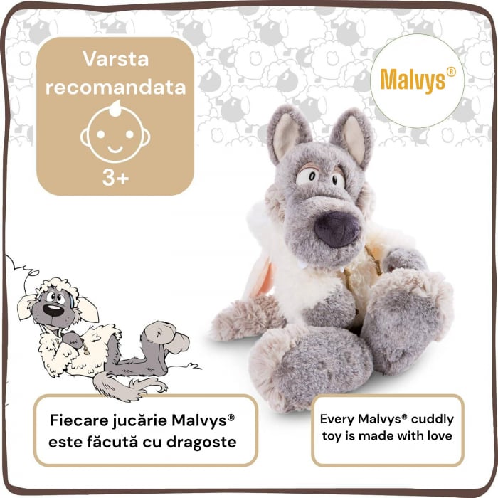 Jucarie de plus, Lupul Ghost, Alb, 35 cm [2]