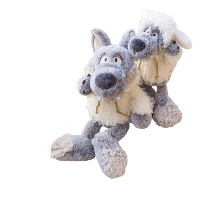 Jucarie de plus, Lupul Ghost, Alb, 50 cm [5]