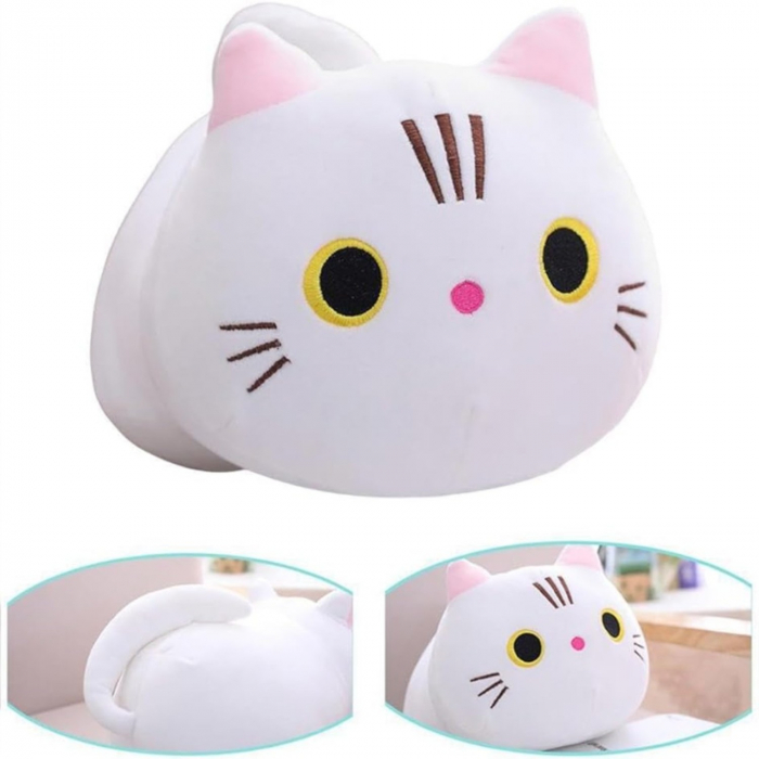 Jucarie de plus Pisica Alba Snowy 25 cm copii [3]