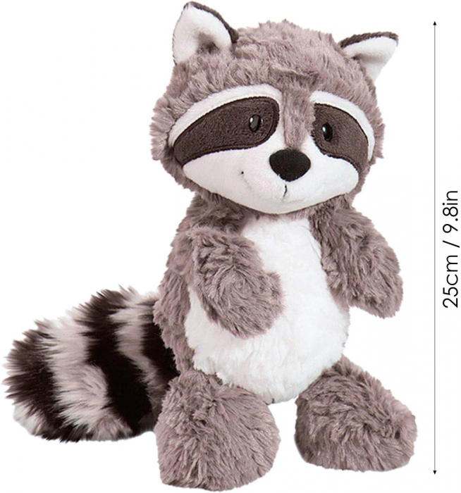 Jucarie de plus, Ratonul Rocky, Gri, 25 cm [4]