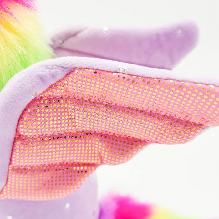 Jucarie de plus, Unicorn cu Aripi de Inger, Mov, 30 cm [7]