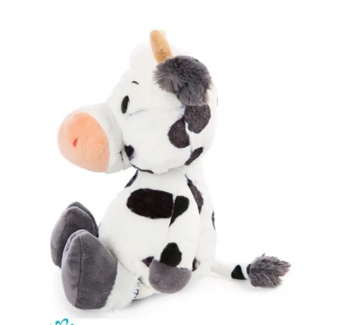 Jucarie de plus, Vacuta MooMoo, Alb/Negru, 30 cm [3]