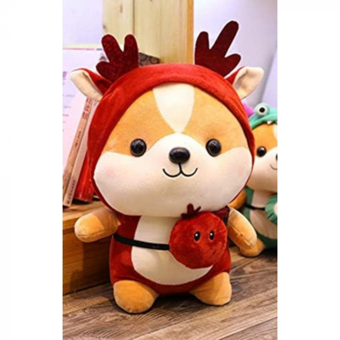 Jucarie de plus, Veverita Ren, Rosu, 25 cm [2]