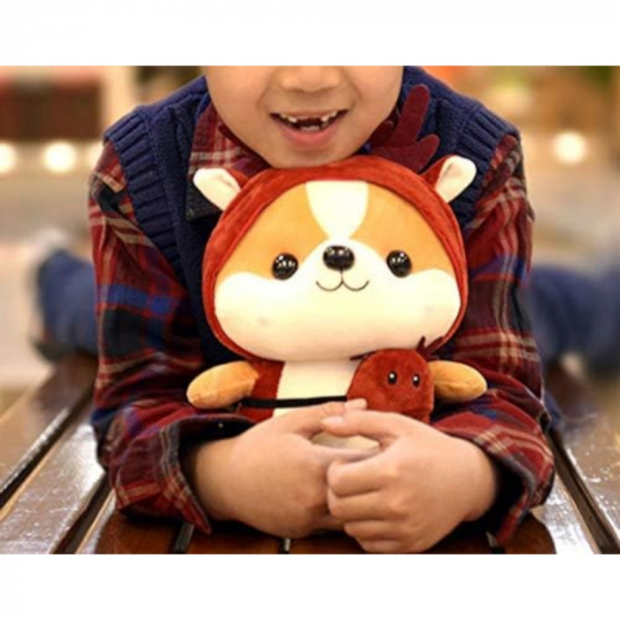 Jucarie de plus, Veverita Ren, Rosu, 25 cm [3]