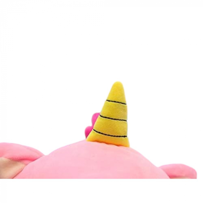 Jucarie de plus, Veverita Unicorn, Roz, 25 cm [4]