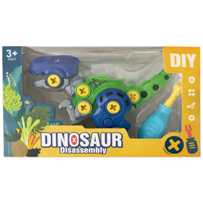 Jucarie dinozaur de constructie, set asamblare cu piese mobile, dezvoltare logica si indemanare, verde, 3+ ani [4]